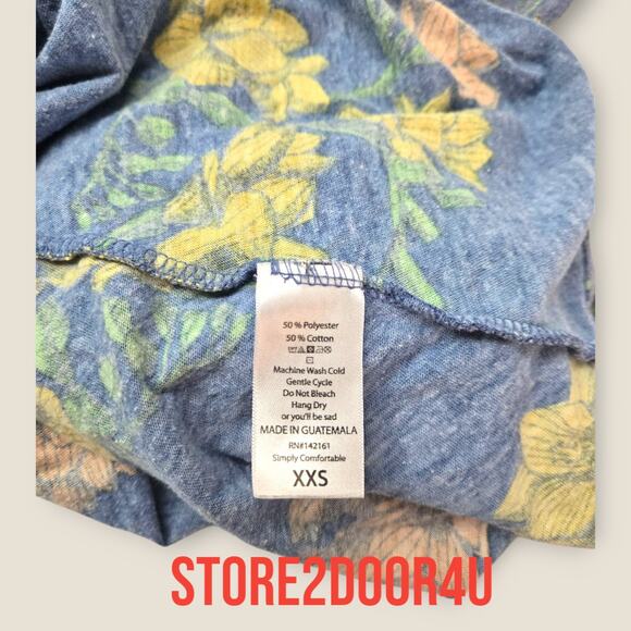 Lularoe Carly Dress Floral Print Women's Size XXS extra extra small - Picture 6 of 7